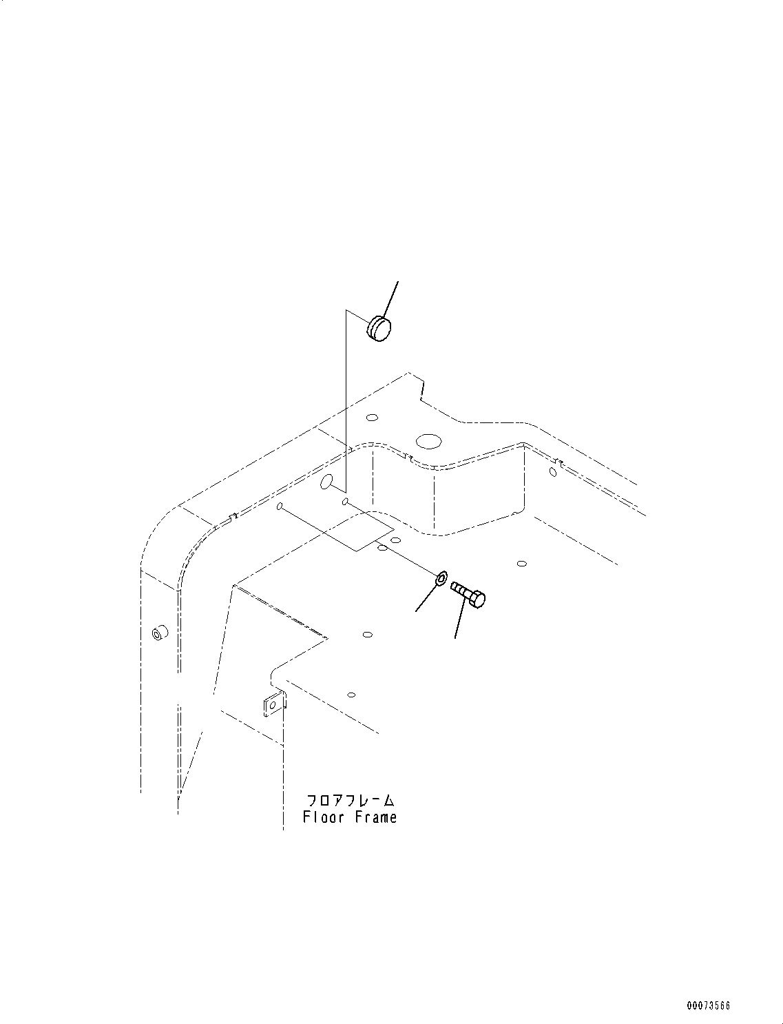 Excavators Komatsu / PC30MR-3 S/N 32725-UP (EU Spec.)(0000466c) / Floor Frame, Cap (#32725-33500)(K047014 : K1110-002014)