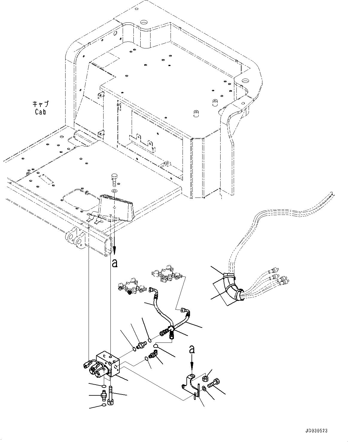 Excavators Komatsu / PC30MR-3 S/N 32725-UP (EU Spec.)(0000466c) / Floor Frame, Mounting (1/2) (#32725-33500)(K048022 : K1110-003022)