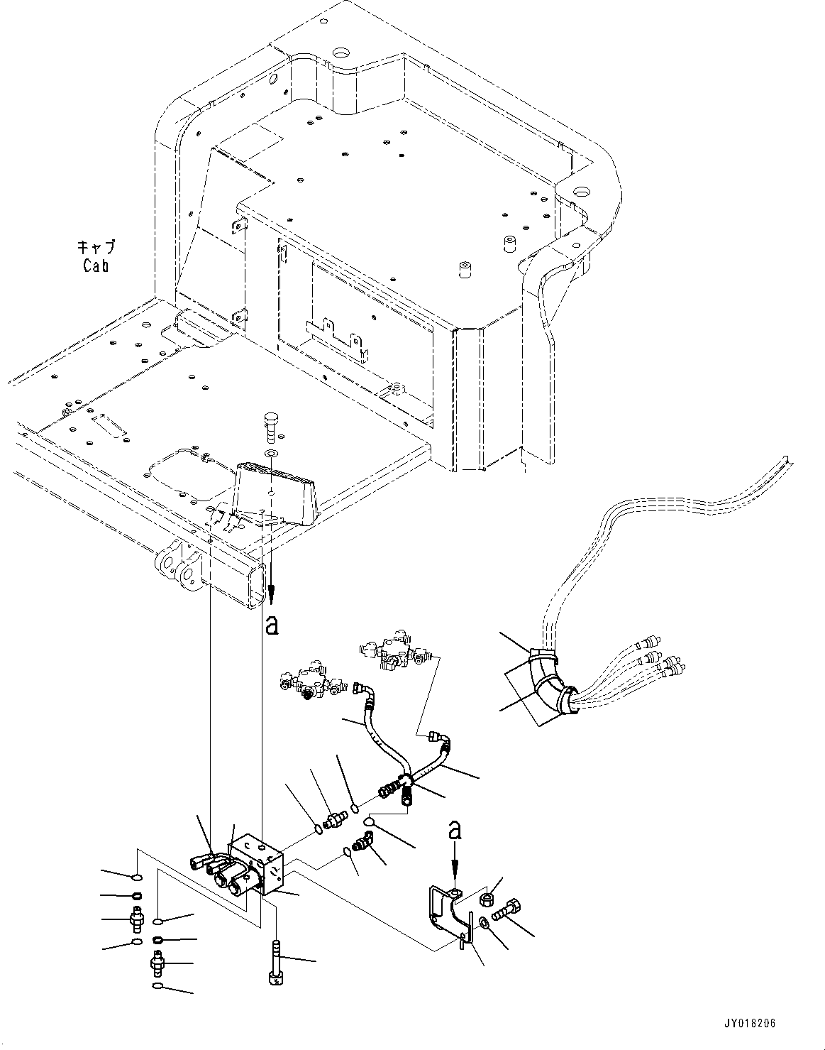 Excavators Komatsu / PC30MR-3 S/N 32725-UP (EU Spec.)(0000466c) / Floor Frame, Mounting (1/2) (#34482-)(K045025 : K1110-038022A)