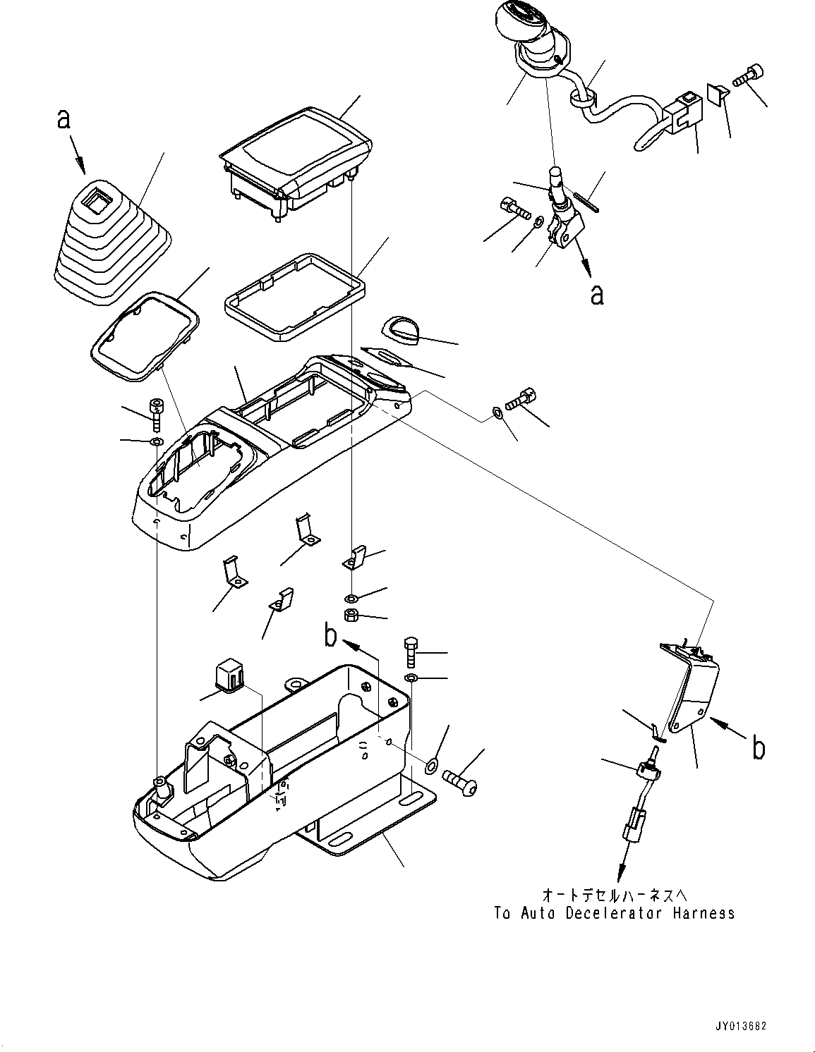 Excavators Komatsu / PC30MR-3 S/N 32725-UP (EU Spec.)(0000466c) / Floor Frame, Floor, Console, R.H. (#32725-33500)(K047011 : K1110-002011)