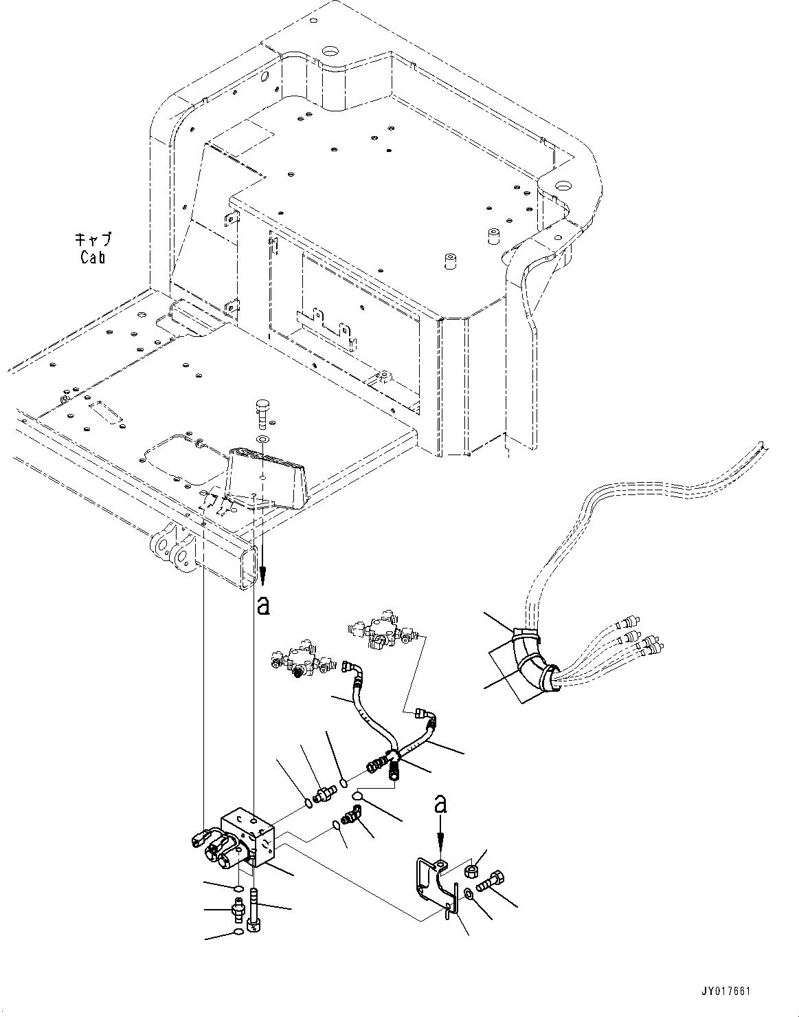 Excavators Komatsu / PC30MR-3 S/N 32725-UP (EU Spec.)(0000466c) / Floor Frame, Mounting (1/2) (#33737-)(K050022 : K1110-039022)