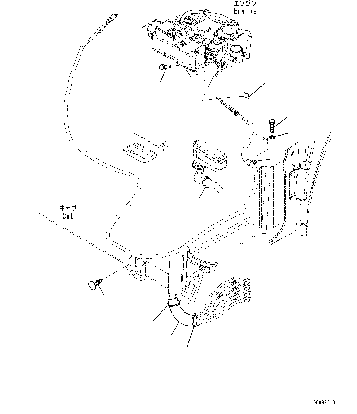 Excavators Komatsu / PC30MR-3 S/N 32725-UP (EU Spec.)(0000466c) / Floor Mounting, Cable Clamp (#32725-)(K052004 : K1120-002004)