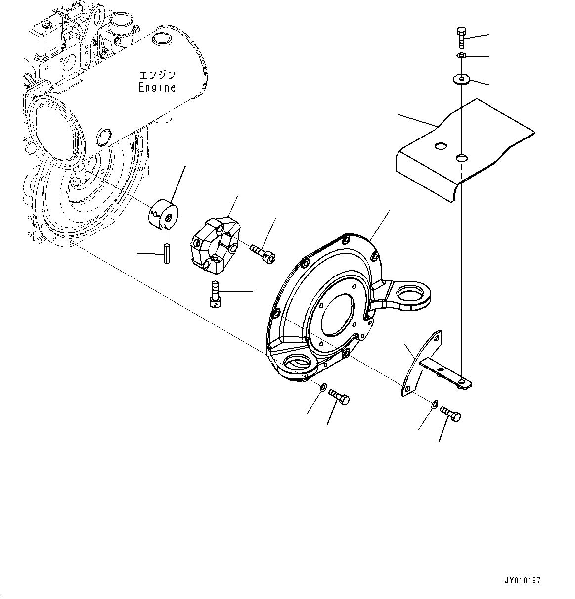 Excavators Komatsu / PC27MR-3 S/N 20509-UP(0000467c) / Engine Unit, Damper (#20509-21128)(B005003 : B9999-005003)