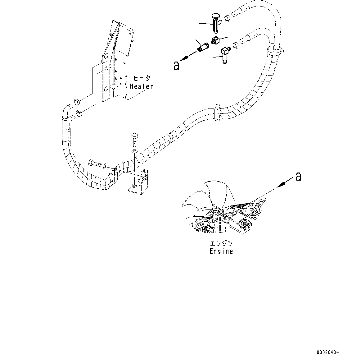Excavators Komatsu / PC27MR-3 S/N 20509-UP(0000467c) / Engine Unit, Heater Related Parts (#20509-21128)(B007012 : B9999-006012)