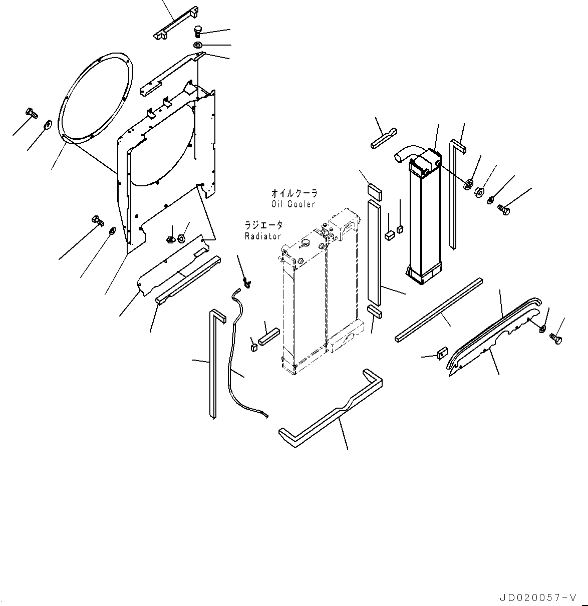 Excavators Komatsu / PC200-8 S/N 315646-UP(0000484c) / Cooling System, Aftercooler and Shroud (#315646-315715)(C006003 : C0100-006003)