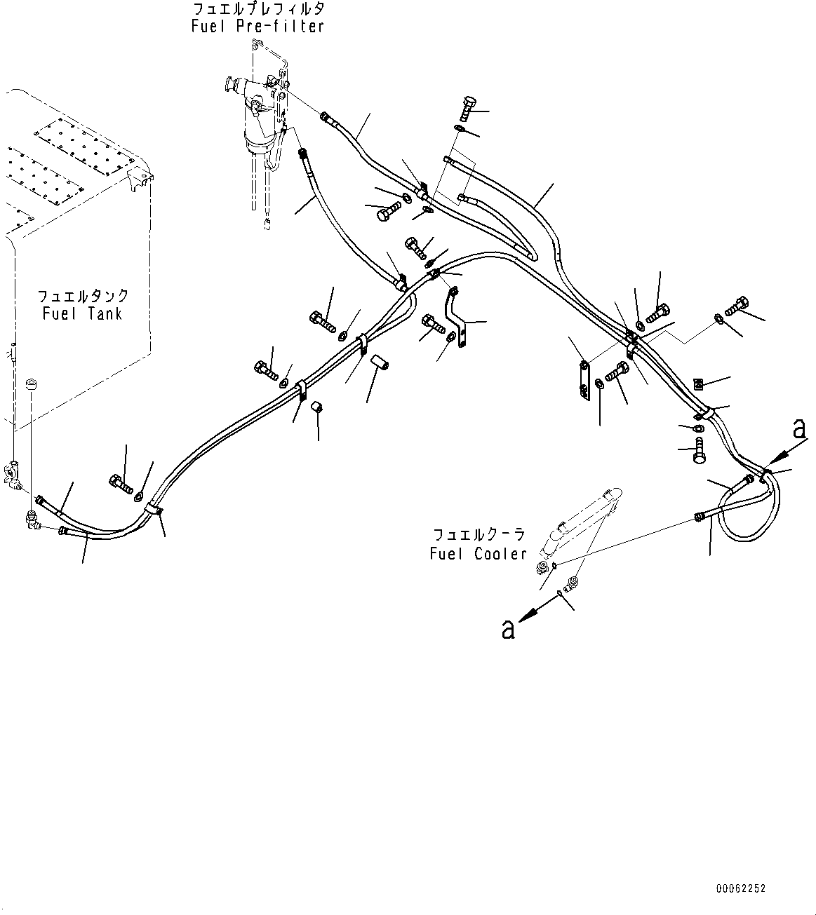 Excavators Komatsu / PC200-8 S/N 315646-UP(0000484c) / Fuel Supply Piping, Fuel Piping (#315646-)(D004001 : D0200-002001)