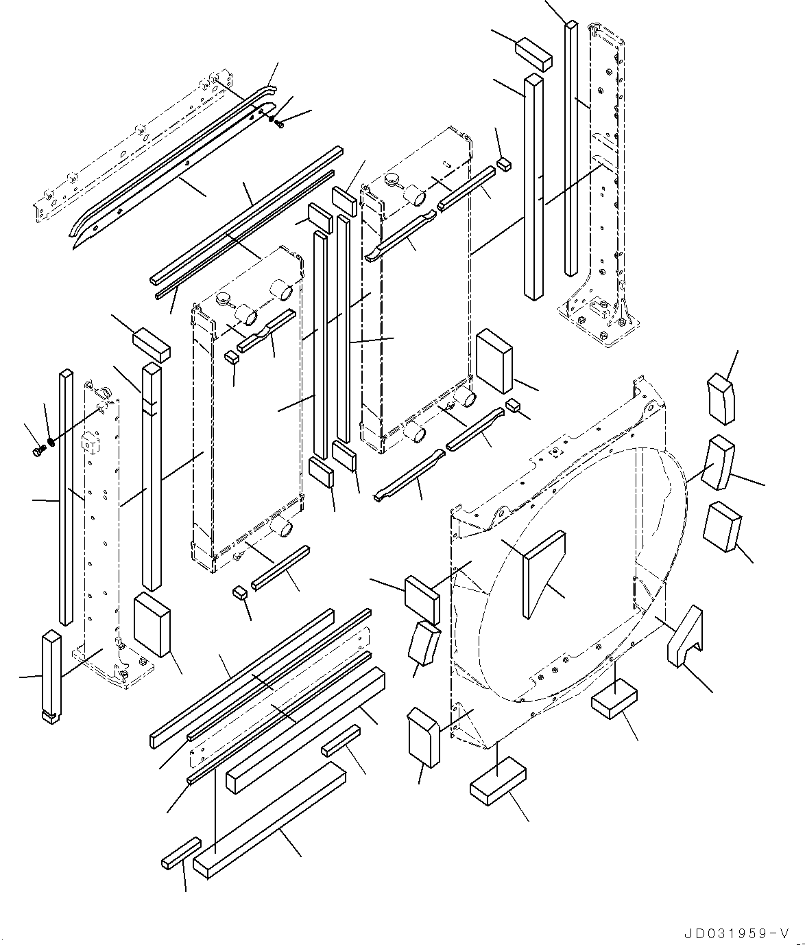 Excavators Komatsu / PC700LC-8E0 S/N 65001-UP(0000485c) / Cooling System, Related Parts (2/4) (#65001-)(C001005 : C0100-001005)
