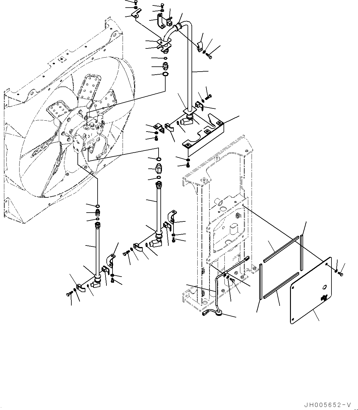 Excavators Komatsu / PC700LC-8E0 S/N 65001-UP(0000485c) / Cooling System, Radiator Piping (#65001-)(C001012 : C0100-001011)