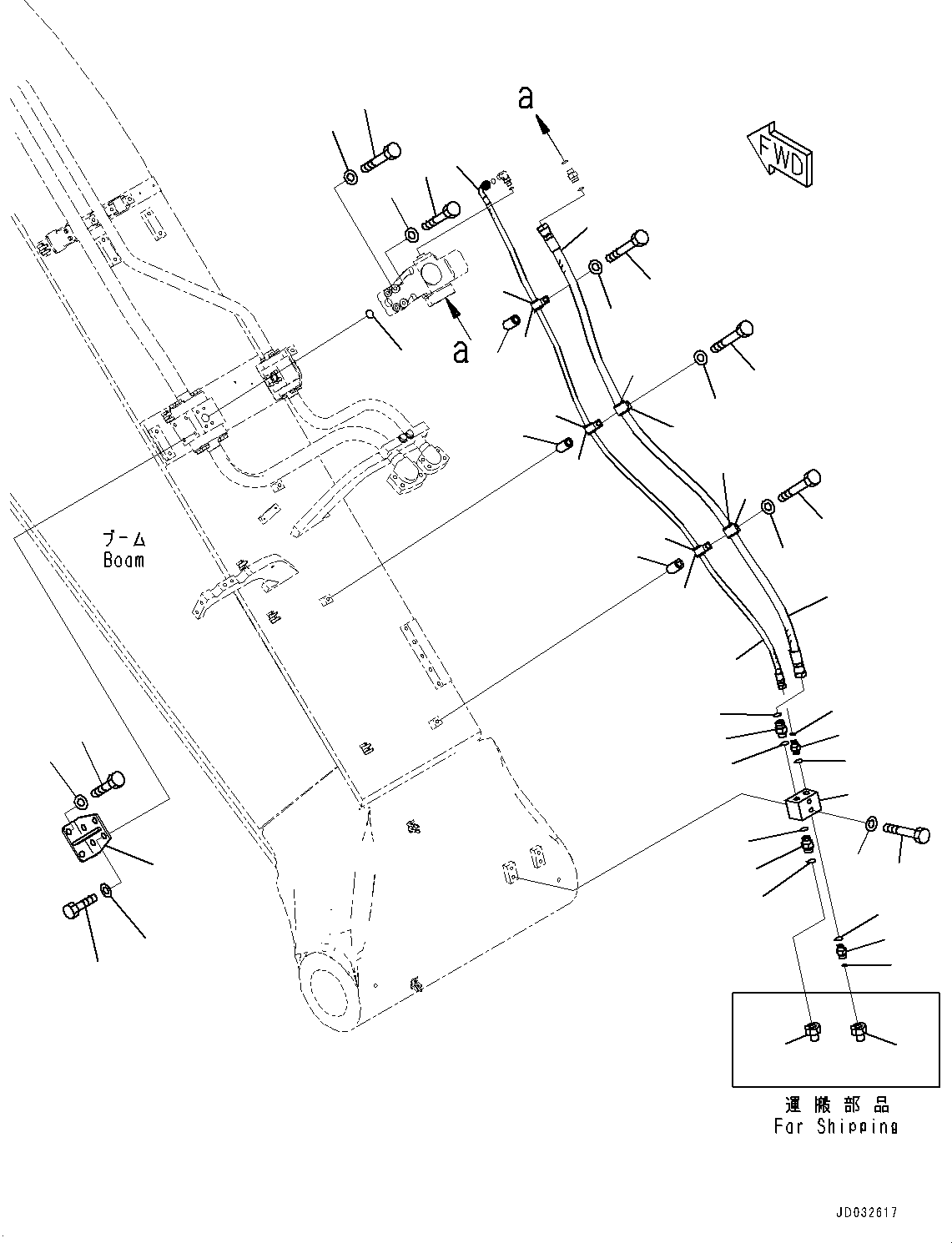 Excavators Komatsu / PC700LC-8E0 S/N 65001-UP(0000485c) / Boom, Arm Cylinder Piping (3/3) (#65001-)(T005005 : T1110-007005)
