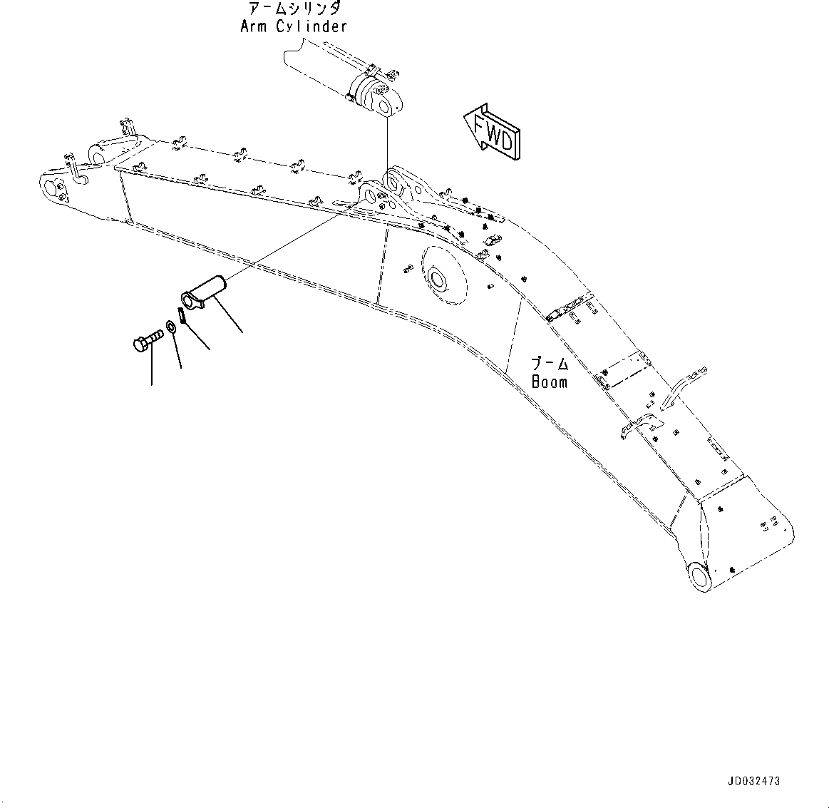 Excavators Komatsu / PC700LC-8E0 S/N 65001-UP(0000485c) / Boom, Pin, Arm Cylinder (#65001-)(T010008 : T1110-003008)
