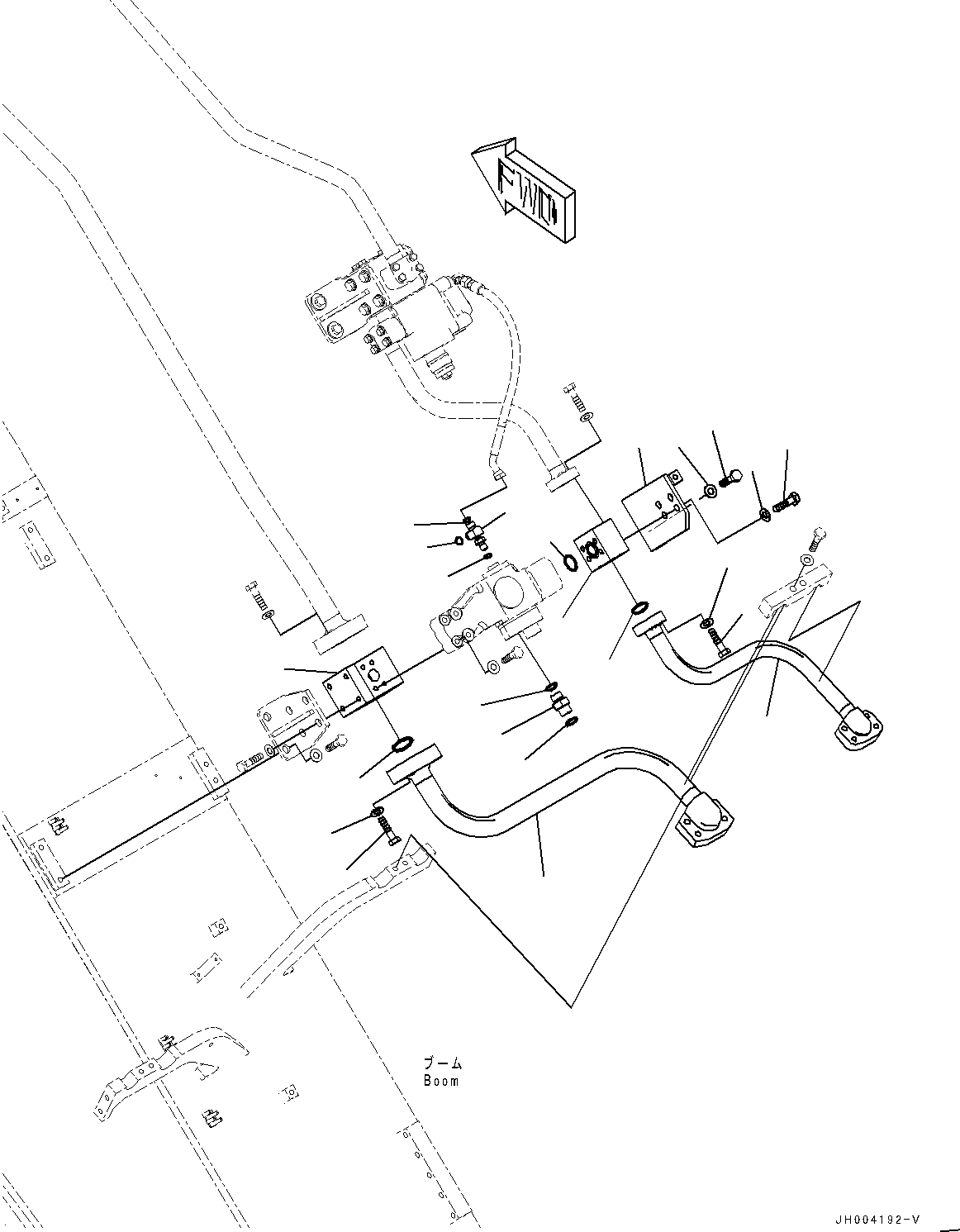 Excavators Komatsu / PC700LC-8E0 S/N 65001-UP(0000485c) / Boom, Arm Cylinder Piping (2/5) (#65001-)(T007003 : T1110-010003)