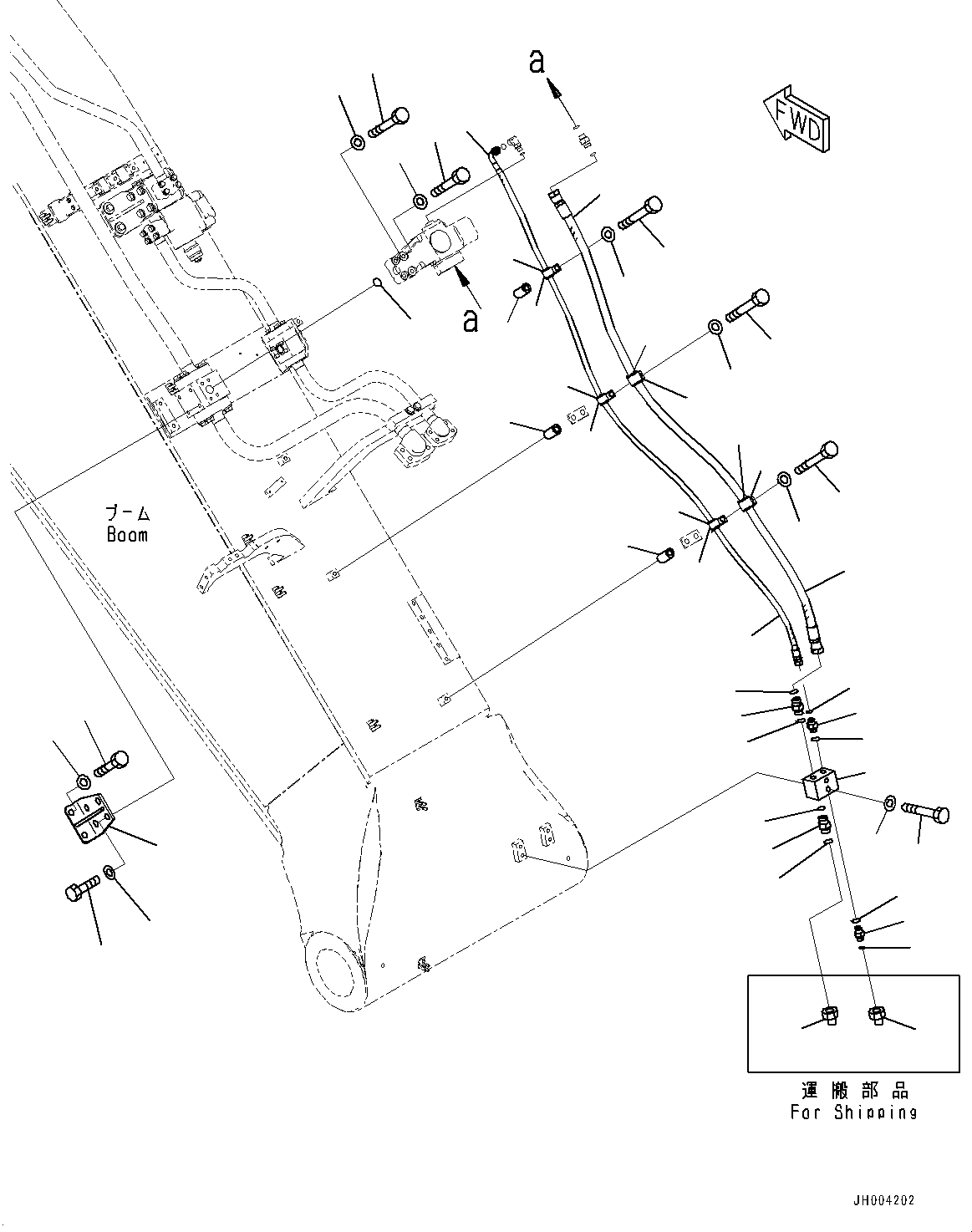 Excavators Komatsu / PC700LC-8E0 S/N 65001-UP(0000485c) / Boom, Arm Cylinder Piping (3/5) (#65001-)(T003005 : T1110-005005)