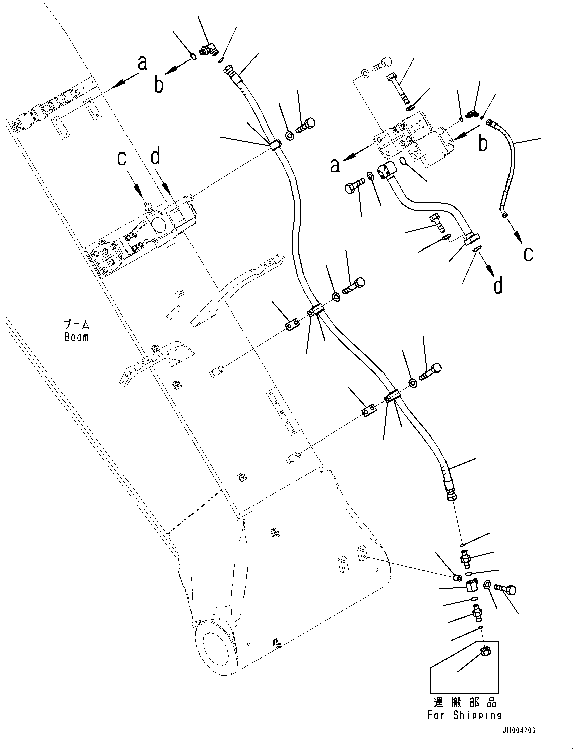 Excavators Komatsu / PC700LC-8E0 S/N 65001-UP(0000485c) / Boom, Arm Cylinder Piping (5/5) (#65001-)(T007008 : T1110-010008)