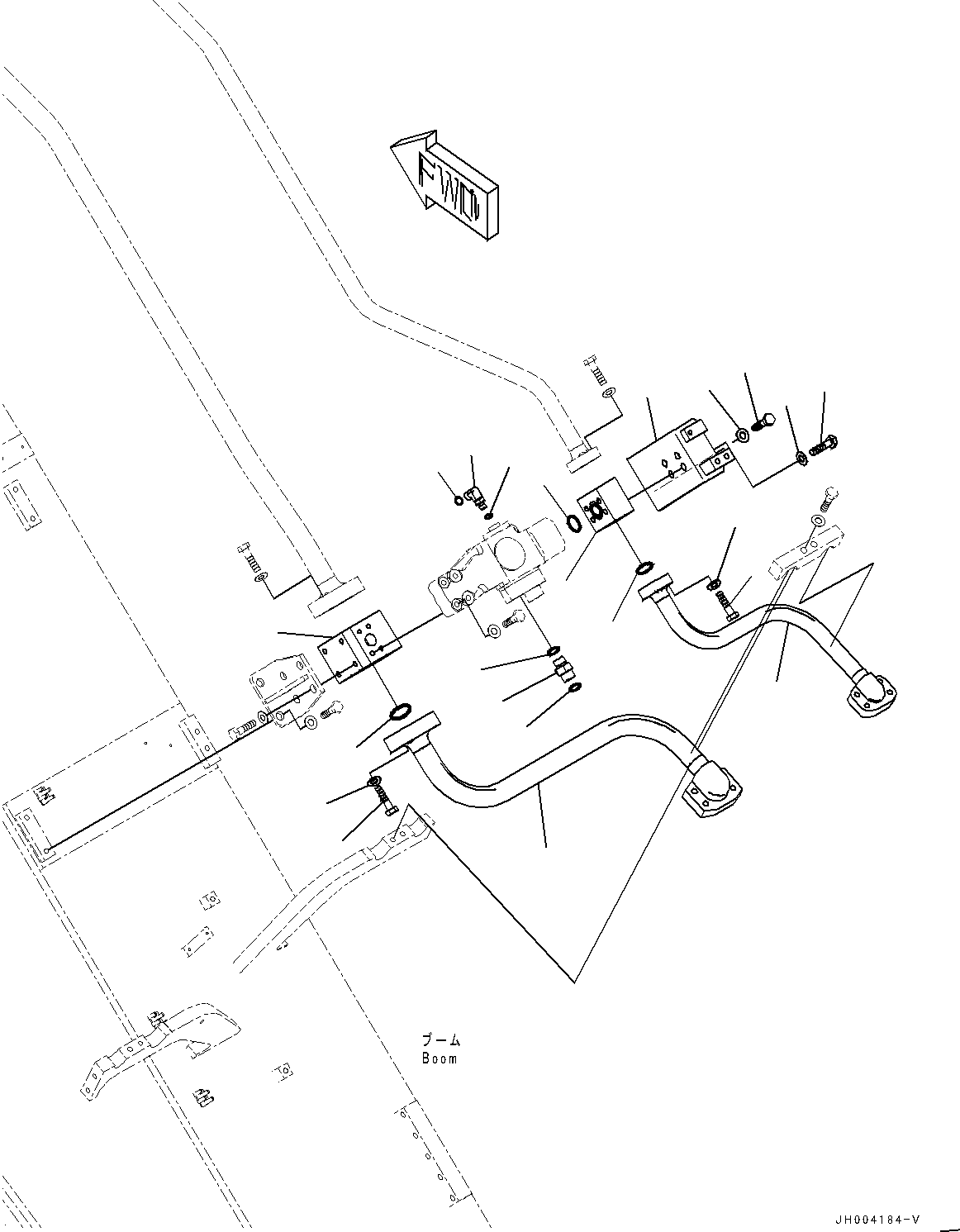 Excavators Komatsu / PC700LC-8E0 S/N 65001-UP(0000485c) / Boom, Arm Cylinder Piping (2/3) (#65001-)(T004003 : T1110-006003)