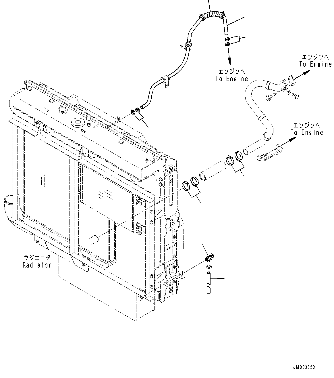 Dump Trucks Komatsu / HD405-7 S/N 7594-UP(0000492c) / Radiator, Piping (1/2) (#7754-)(C001004 : C0110-005004)