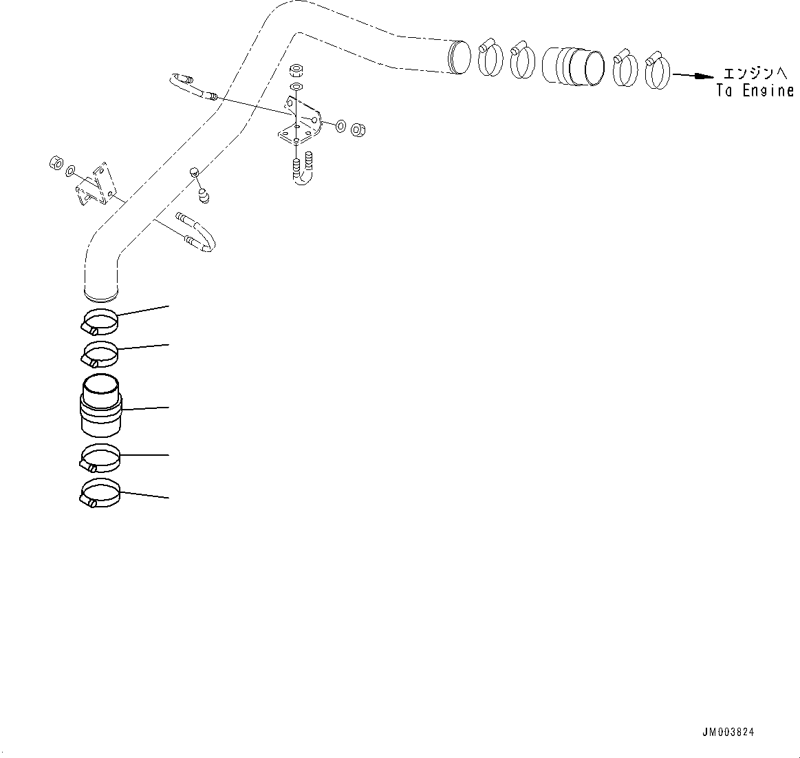 Dump Trucks Komatsu / HD405-7 S/N 7594-UP(0000492c) / Radiator, Hose Clamp (2/2) (#7754-)(C001007 : C0110-005007)