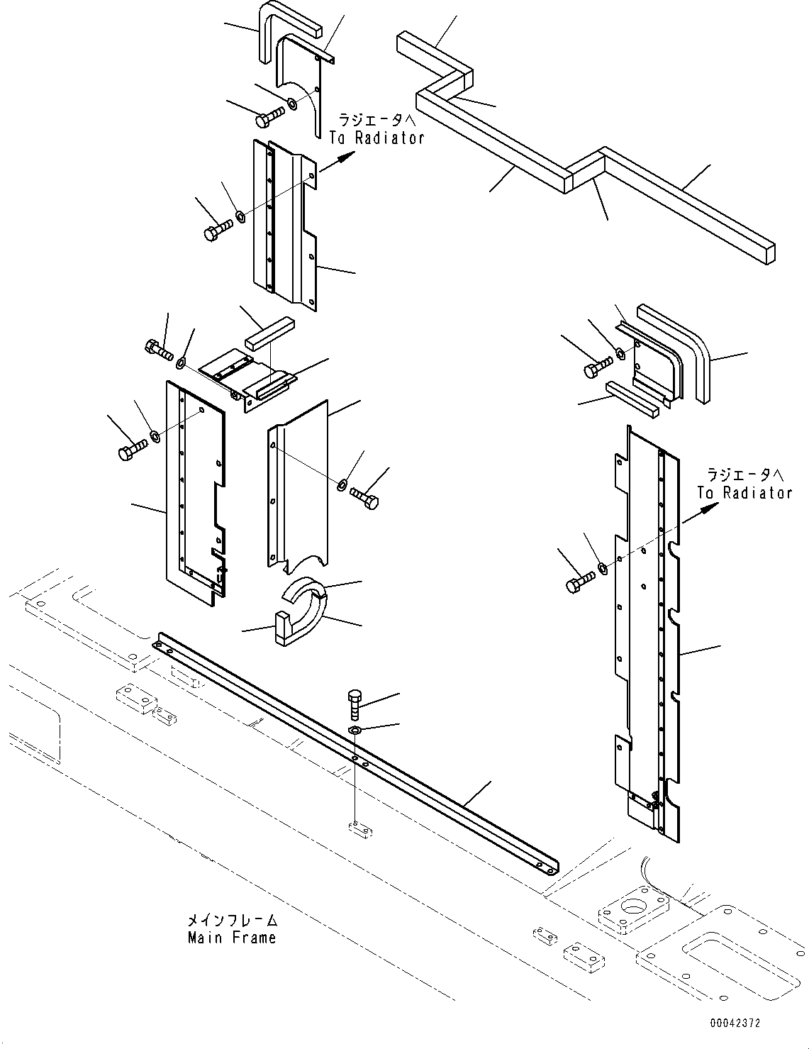 Dump Trucks Komatsu / HD405-7 S/N 7594-UP(0000492c) / Radiator, Baffle (#7590-7753)(C004004 : C0110-003003)