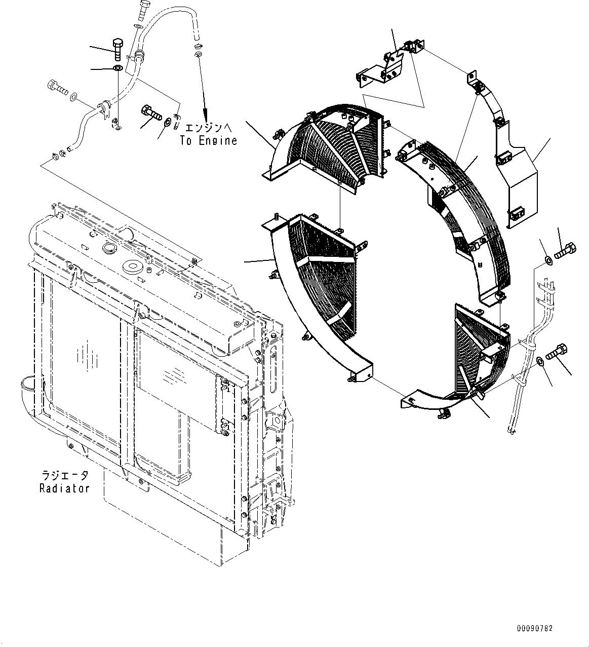 Dump Trucks Komatsu / HD405-7 S/N 7594-UP(0000492c) / Radiator, Fan Net (#7590-7753)(C004005 : C0110-003004)