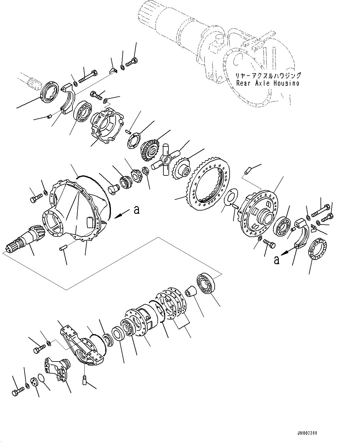 Dump Trucks Komatsu / HD405-7 S/N 7594-UP(0000492c) / Rear Axle, Differential (#7673-)(F004002 : F3500-001001A)
