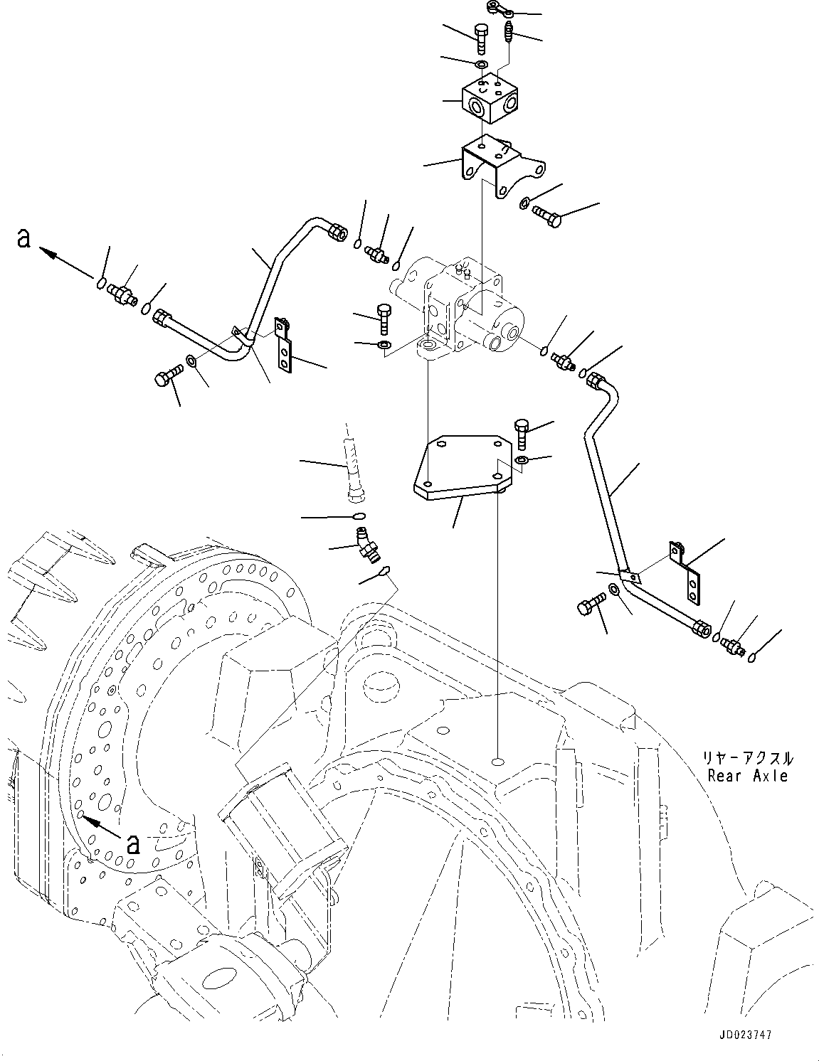 Dump Trucks Komatsu / HD405-7 S/N 7594-UP(0000492c) / Rear Axle, Mounting Parts (#7590-)(F004009 : F3500-001008)