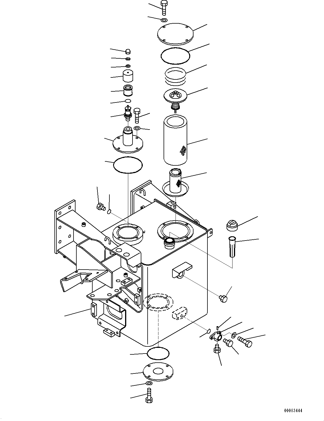 Dump Trucks Komatsu / HD405-7 S/N 7594-UP(0000492c) / Hydraulic Tank, Tank (#7590-7757)(H002001 : H0150-002001)