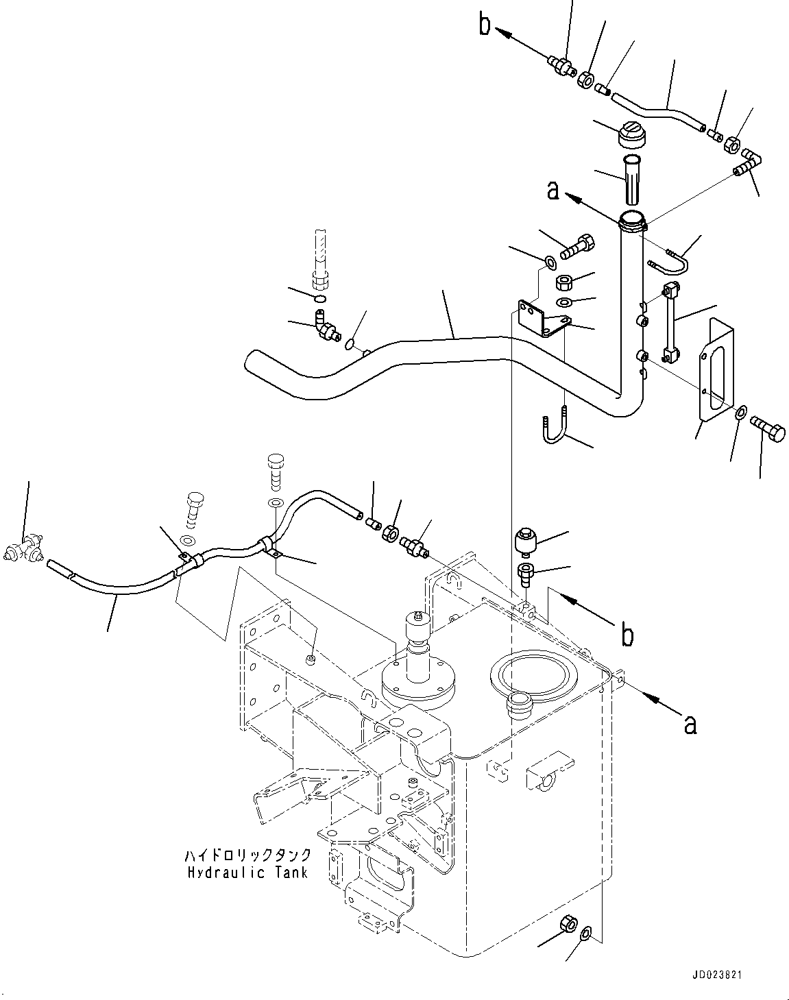 Dump Trucks Komatsu / HD405-7 S/N 7594-UP(0000492c) / Hydraulic Tank, Transmission Piping (#7758-)(H001003 : H0150-005003)