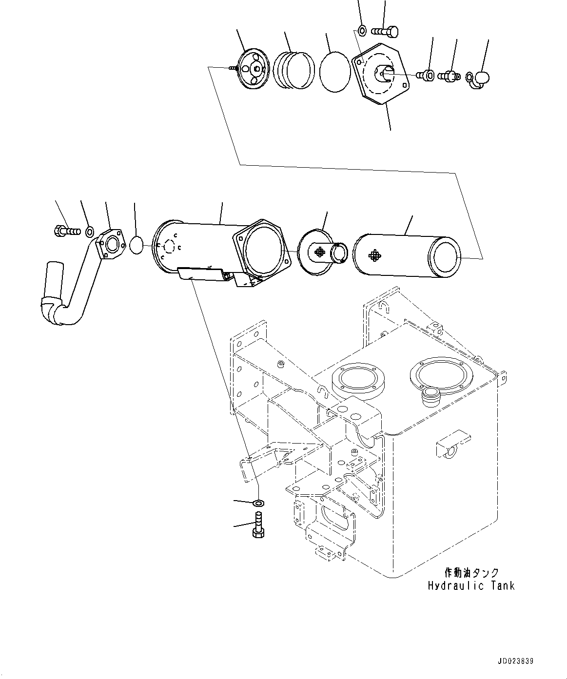 Dump Trucks Komatsu / HD405-7 S/N 7594-UP(0000492c) / Hydraulic Pump, Hydraulic Piping (2/3) (#7590-)(H008007 : H0150-014007)