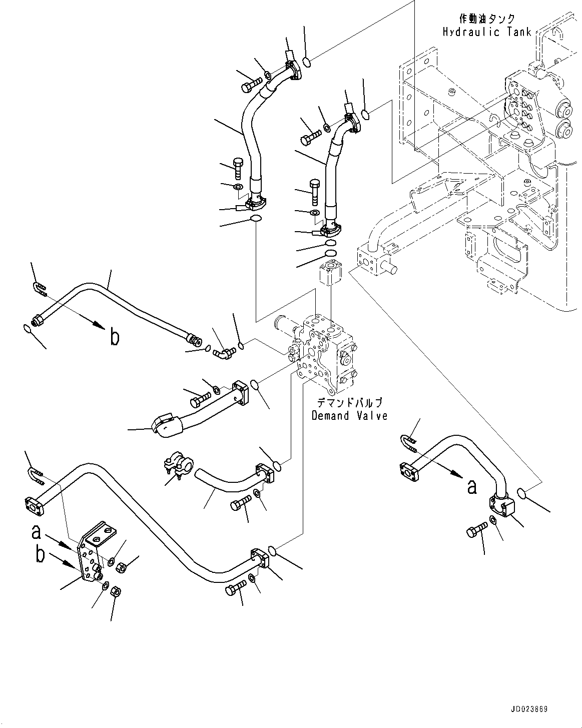 Dump Trucks Komatsu / HD405-7 S/N 7594-UP(0000492c) / Hydraulic Tank, Piping (1/4) (#7758-)(H001012 : H0150-005012)