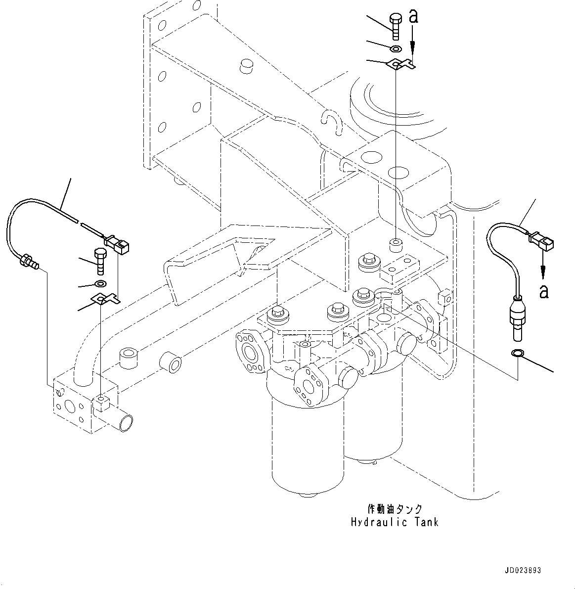 Dump Trucks Komatsu / HD405-7 S/N 7594-UP(0000492c) / Hydraulic Tank, Sensor (#7758-)(H003023 : H0150-006023)