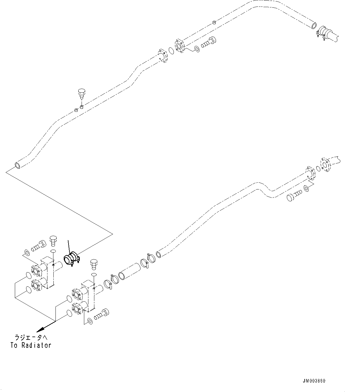 Dump Trucks Komatsu / HD405-7 S/N 7594-UP(0000492c) / Hydraulic Tank, Piping (4/4) (#7590-)(H005027 : H0150-010027)