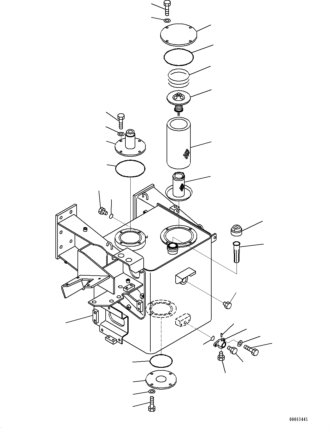 Dump Trucks Komatsu / HD405-7 S/N 7594-UP(0000492c) / Hydraulic Tank, Tank (#7590-7757)(H007001 : H0150-003001)