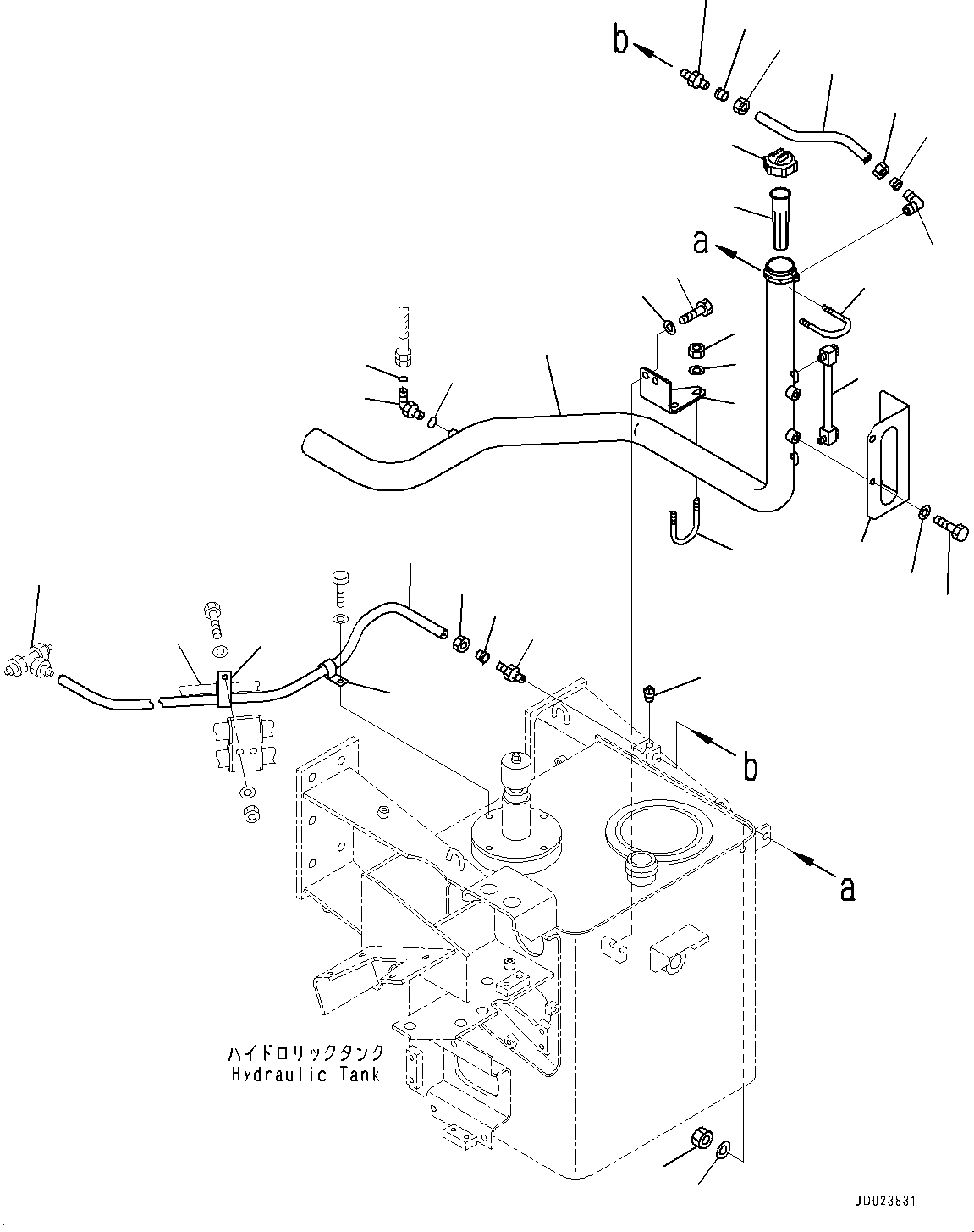 Dump Trucks Komatsu / HD405-7 S/N 7594-UP(0000492c) / Hydraulic Tank, Transmission Piping (#7590-7757)(H007003 : H0150-003003)