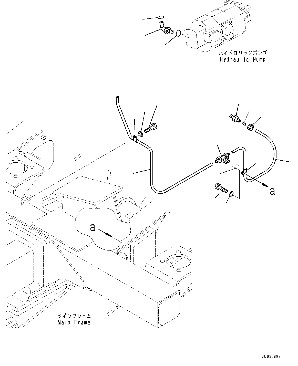 Dump Trucks Komatsu / HD405-7 S/N 7594-UP(0000492c) / Transmission Piping, Breather (#7590-)(H011004 : H3510-001004)