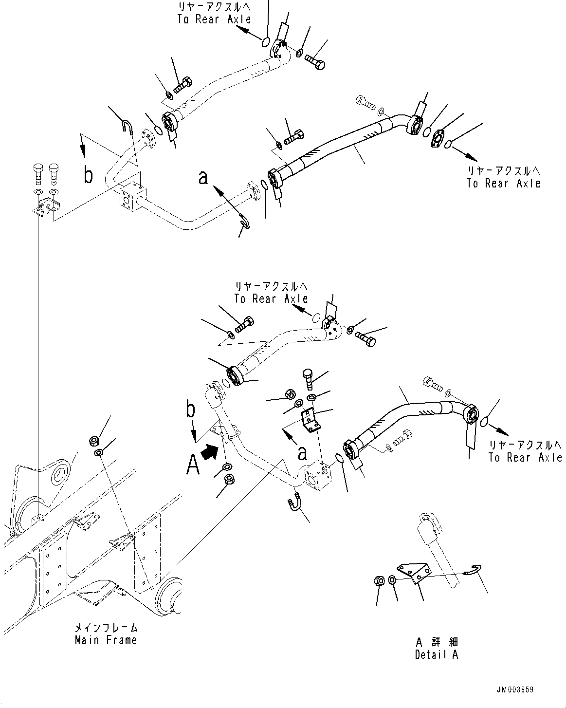 Dump Trucks Komatsu / HD405-7 S/N 7594-UP(0000492c) / Brake Oil Cooling Piping, Hose (#7758-7773)(H012002 : H3511-002002)