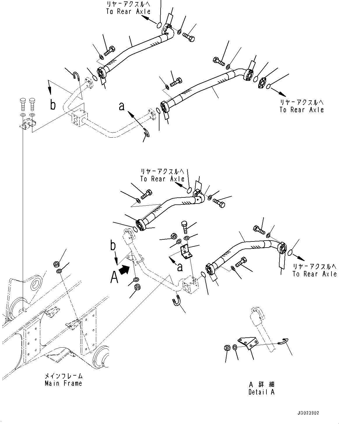 Dump Trucks Komatsu / HD405-7 S/N 7594-UP(0000492c) / Brake Oil Cooling Piping, Hose (#7590-7757)(H013002 : H3511-001002)