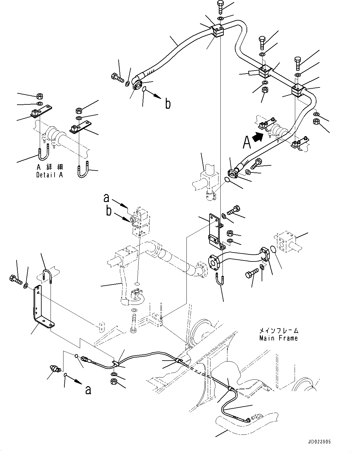 Dump Trucks Komatsu / HD405-7 S/N 7594-UP(0000492c) / Brake Oil Cooling Piping, Cooling Piping (#7590-7757)(H013005 : H3511-001005)