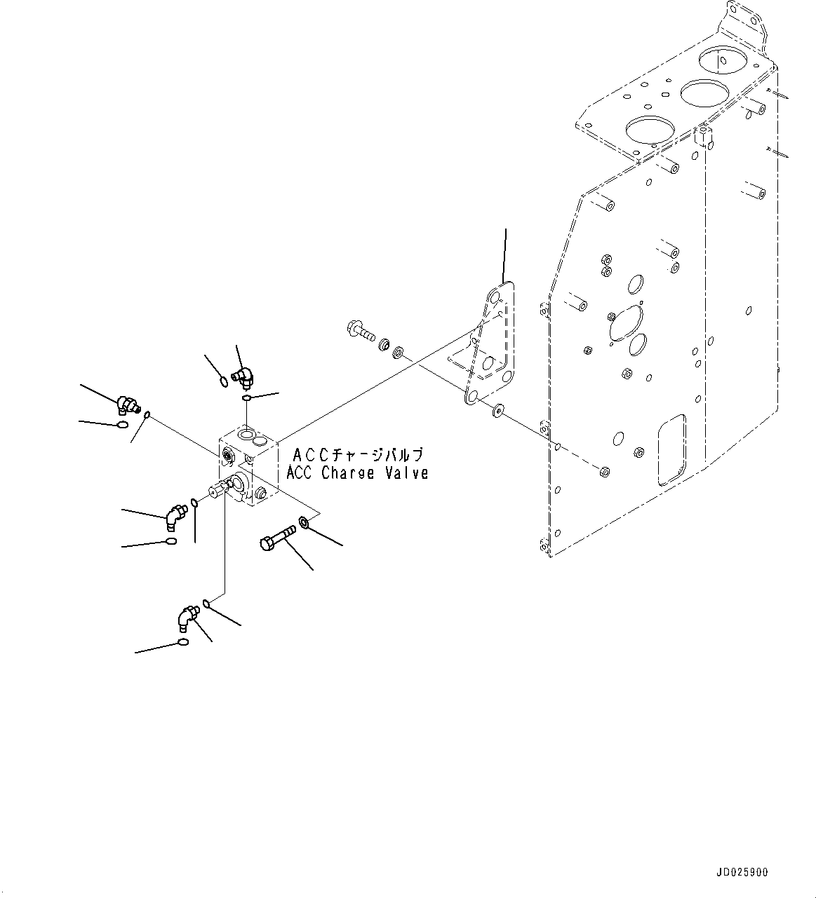 Dump Trucks Komatsu / HD405-7 S/N 7594-UP(0000492c) / Brake Piping, Charge Valve Related Parts (#7590-)(H015003 : H3540-001003)