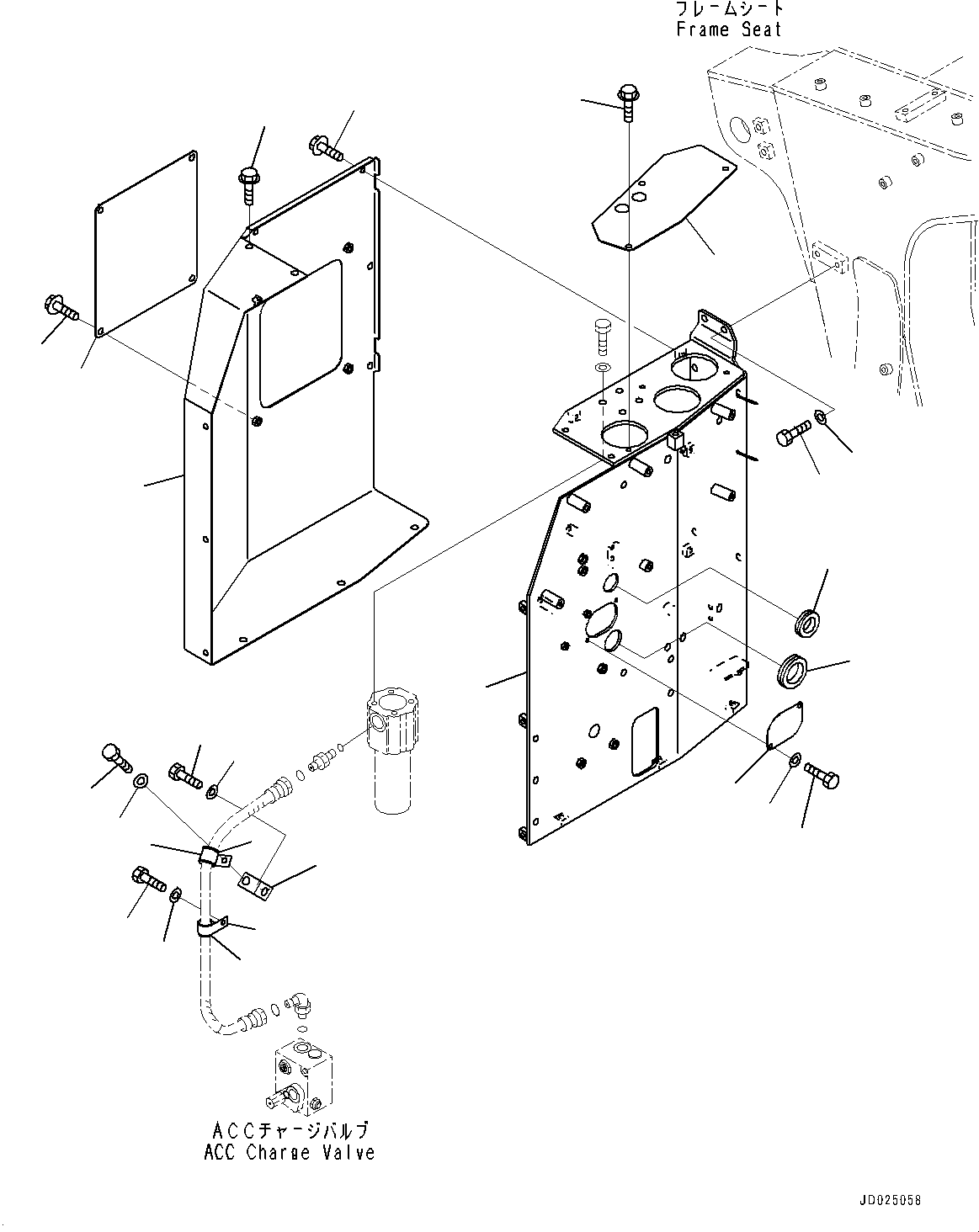 Dump Trucks Komatsu / HD405-7 S/N 7594-UP(0000492c) / Brake Piping, Parking Brake Valve (#7590-)(H015021 : H3540-001018)