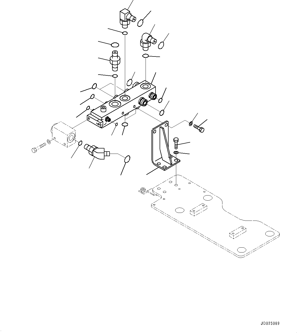 Dump Trucks Komatsu / HD405-7 S/N 7594-UP(0000492c) / Brake Piping, Piping (1/4) (#7590-)(H015027 : H3540-001024)