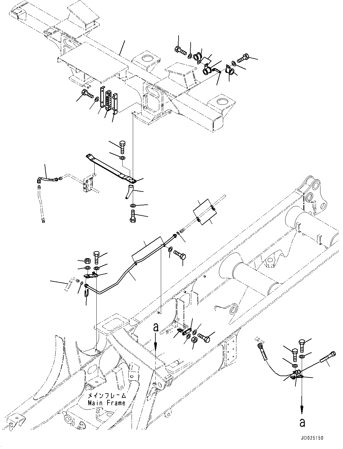 Dump Trucks Komatsu / HD405-7 S/N 7594-UP(0000492c) / Brake Piping, Sub-tank (1/2) (#7590-)(H015031 : H3540-001028)