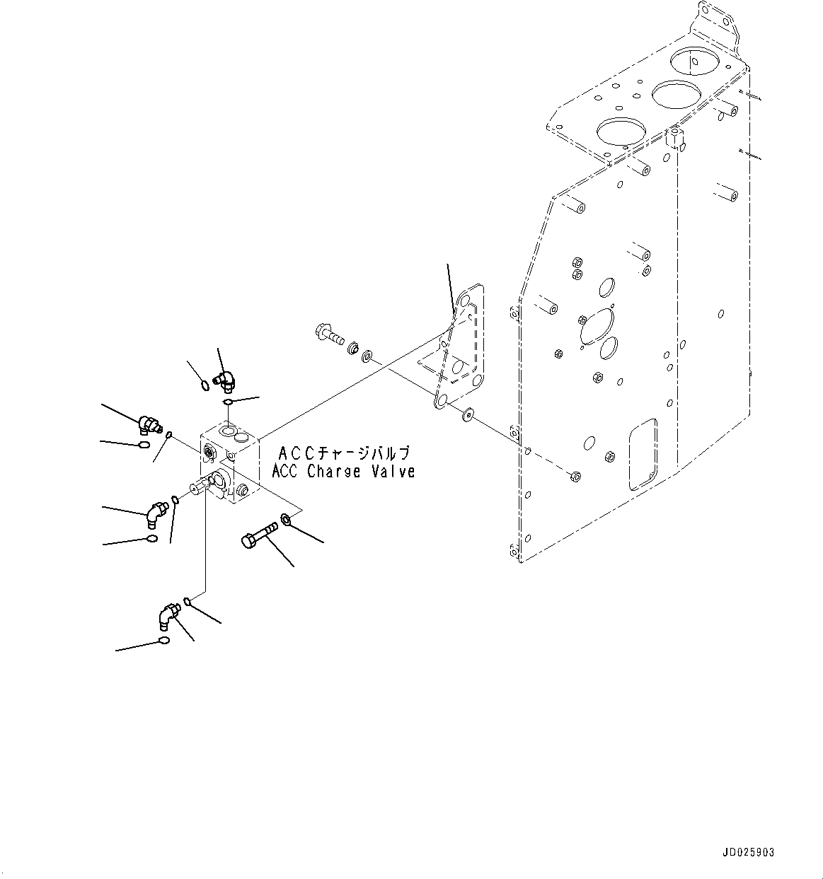 Dump Trucks Komatsu / HD405-7 S/N 7594-UP(0000492c) / Brake Piping, Charge Valve Related Parts (#7590-)(H016003 : H3540-003003)