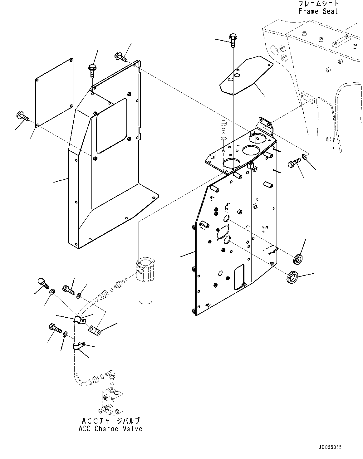 Dump Trucks Komatsu / HD405-7 S/N 7594-UP(0000492c) / Brake Piping, Battery Box (#7590-)(H017018 : H3540-004015)