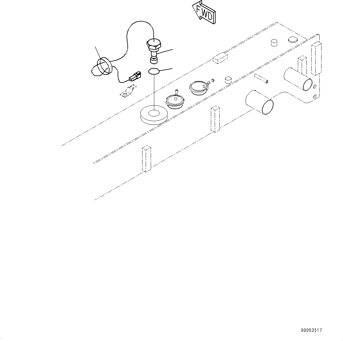 Dump Trucks Komatsu / HD785-7 S/N 8393-UP (-40 deg C Spec.)(0000499C) / Cooling System, Coolant Level Sensor (#8393-)(C001008 : C0110-013008)