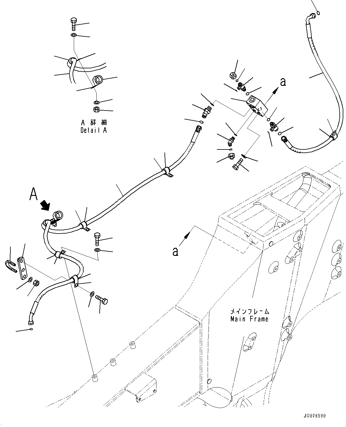 Dump Trucks Komatsu / HD785-7 S/N 8393-UP (-40 deg C Spec.)(0000499C) / Automatic Suspension Piping, Exhaust Brake Piping (#8173-)(G002005 : G3100-002005)