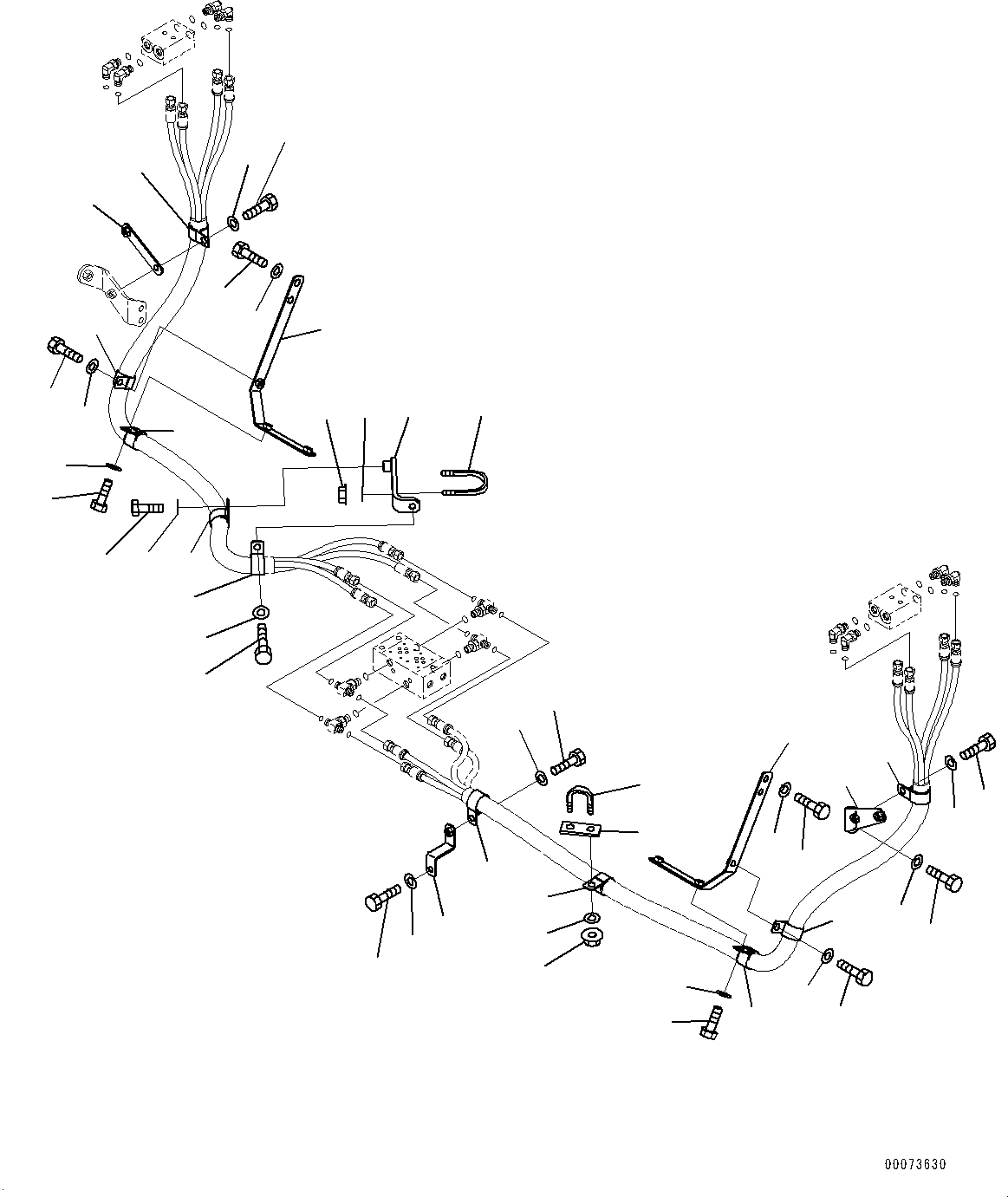 Dump Trucks Komatsu / HD785-7 S/N 8393-UP (-40 deg C Spec.)(0000499C) / Automatic Suspension Piping, Hose Clamp (#8173-)(G004002 : G3100-004002)
