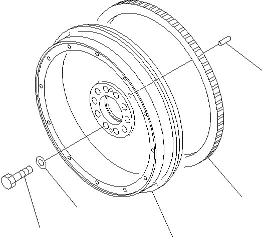 Engines Komatsu / SAA12V140E-3B S/N 502254-505076 (For HD785-7)(0000502C) / Flywheel (#502254-)(B013001 : A2230-001001)
