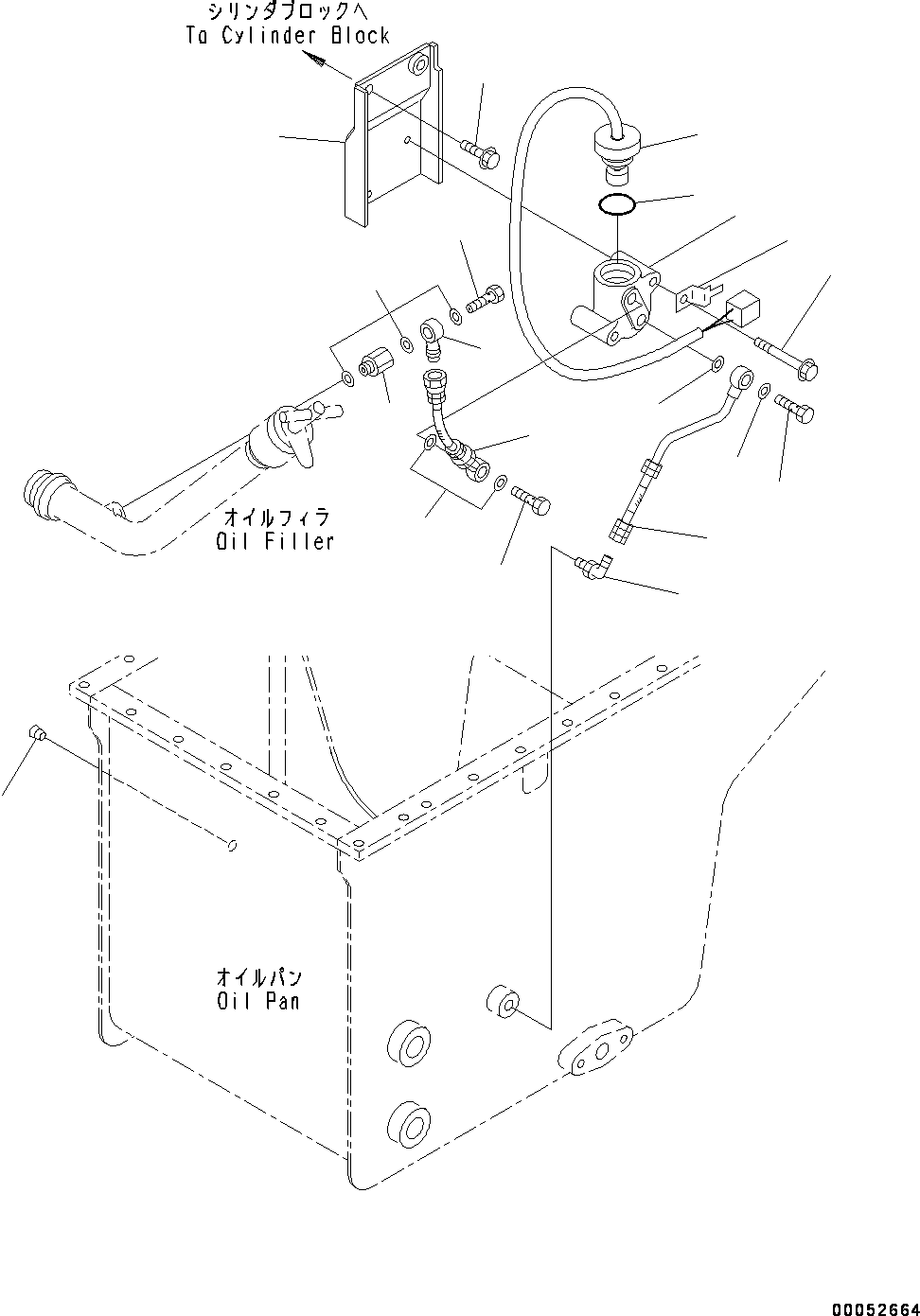 Engines Komatsu / SAA12V140E-3B S/N 502254-505076 (For HD785-7)(0000502C) / Engine Oil Pan, Oil Level Sensor (#502254-)(B016002 : A2110-003002)
