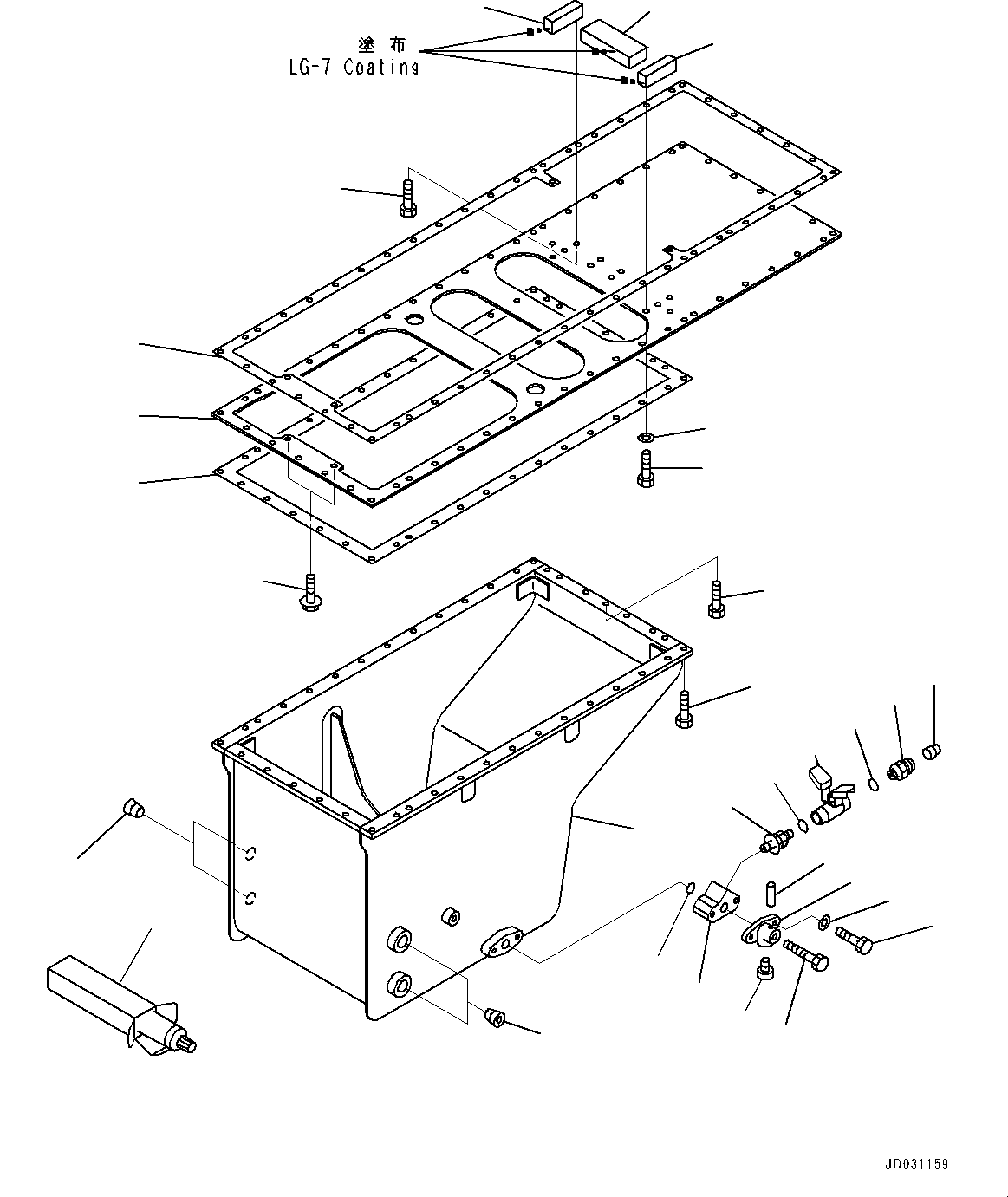 Engines Komatsu / SAA12V140E-3B S/N 502254-505076 (For HD785-7)(0000502C) / Engine Oil Pan, Oil Pan (#502254-)(B018001 : A2110-005001)