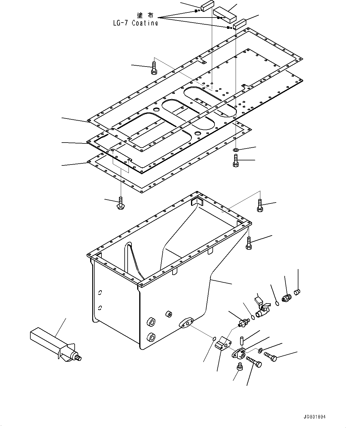 Engines Komatsu / SAA12V140E-3B S/N 502254-505076 (For HD785-7)(0000502C) / Engine Oil Pan, Oil Pan (#502254-)(B019001 : A2110-006001)