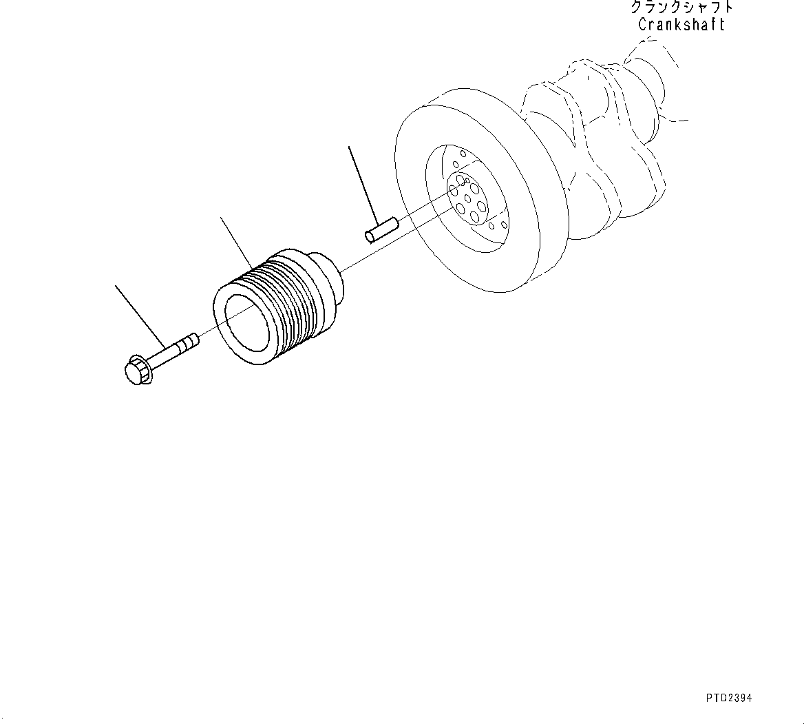 Engines Komatsu / SAA12V140E-3B S/N 502254-505076 (For HD785-7)(0000502C) / Crank Pulley (#502254-)(B022001 : A2370-001001)